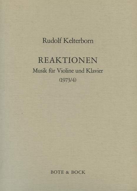Reactions, Music, for violin and piano