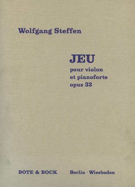 Jeu op. 33, for violin and piano