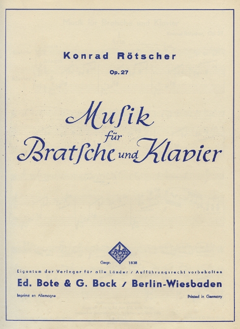 Music for viola and piano op. 27