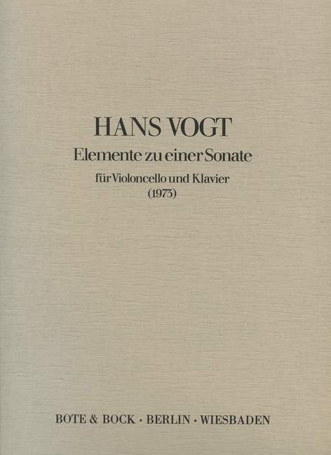 Elemente zu einer Sonate, for cello and piano