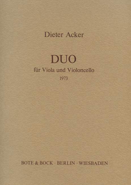 Duo, for viola and cello, Performing score