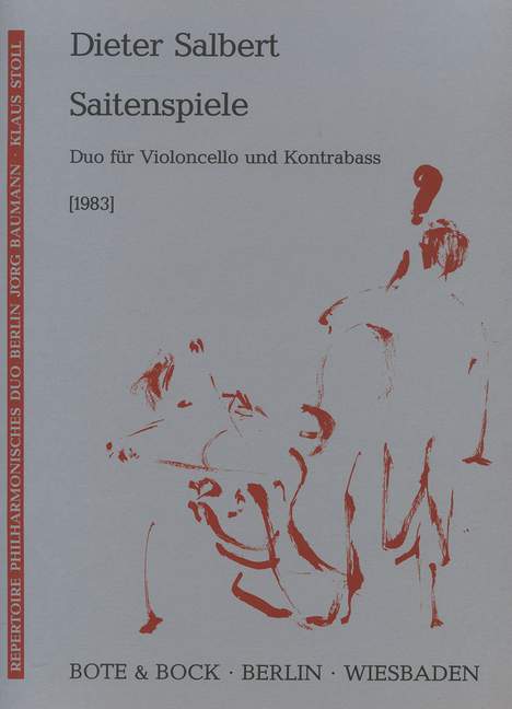 Saitenspiele, Duo, for cello and double bass, Performing score