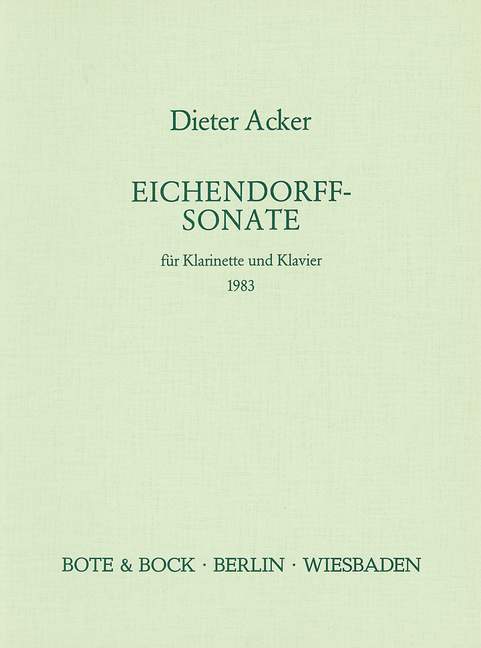 Eichendorff-Sonata, for Clarinet and Piano