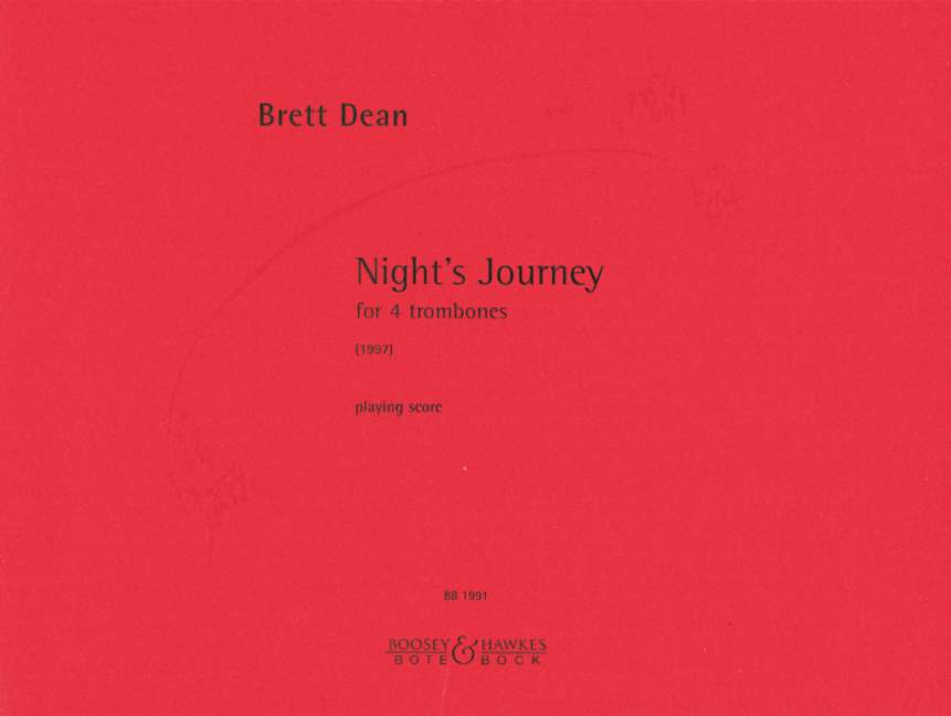 Night's Journey, for 4 Trombones, Score