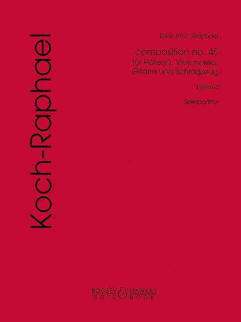 composition no.45, for flute, cello, guitar and percussion, Performing score