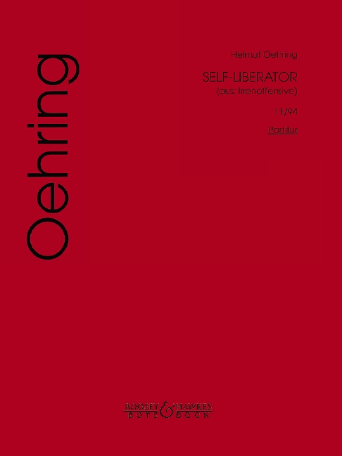 Self-Liberator, from Irrenoffensive, for 2 soloists, voices and ensemble, Score