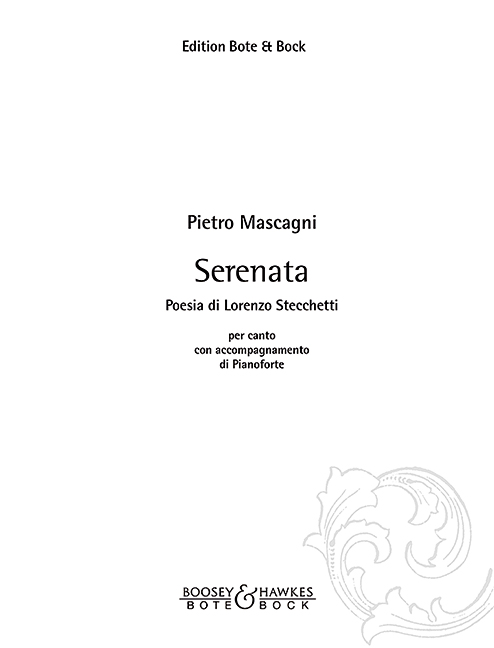 Serenata, for high voice and piano
