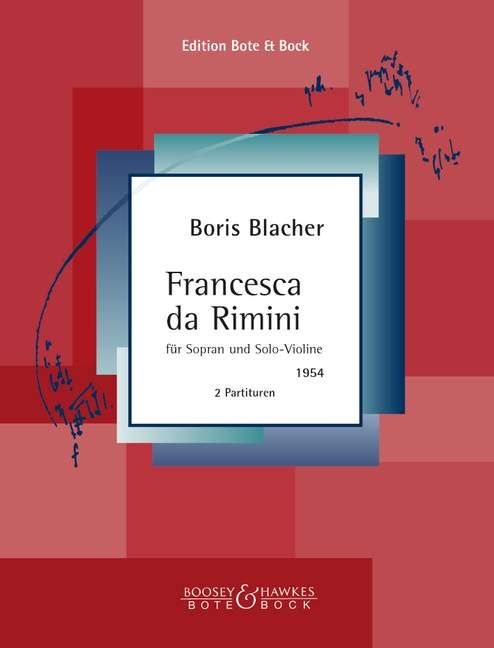 Francesca da Rimini, Fragment aus Dantes Göttliche Komödie, for Soprano and Violin, Performing score
