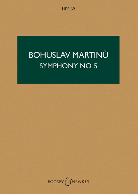 Symphony No. 5 H 310 HPS 69, for orchestra, Study score