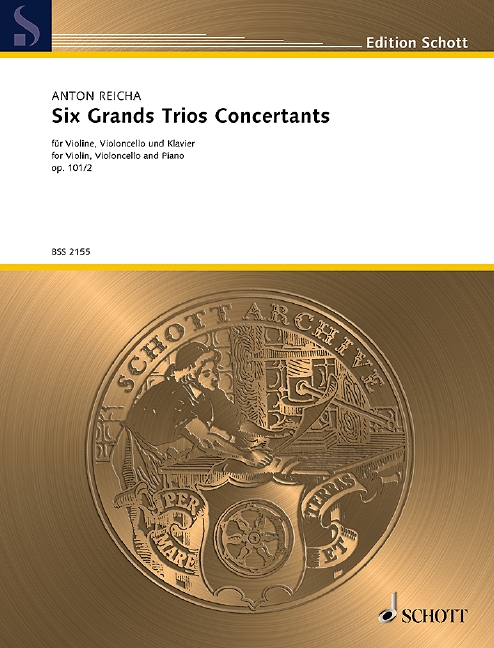 Six Grands Trios Concertants op. 101/2, for violin, cello and piano, Set of parts