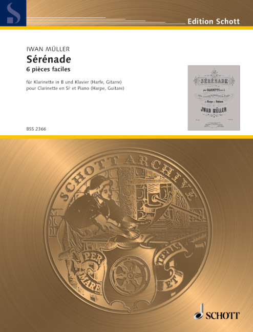 Sérénade, 6 pièces faciles, for clarinet and piano (harp, guitar)
