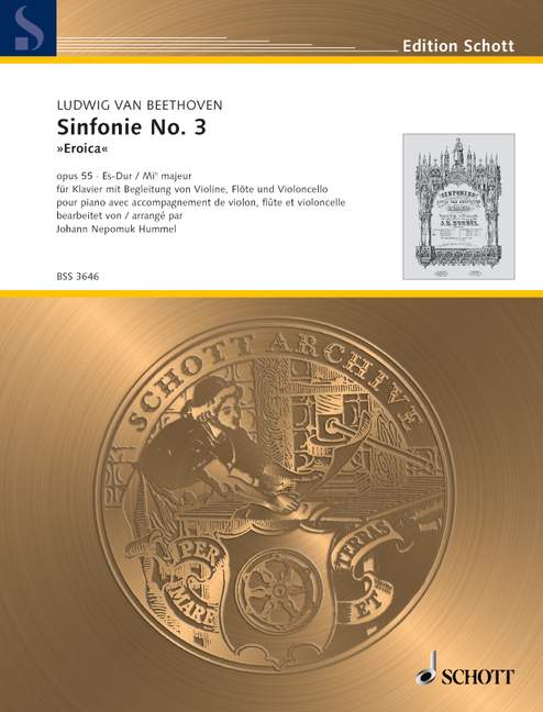 Sinfonie No. 3 Eroica op. 55, for piano, violin, flute and cello, Set of parts