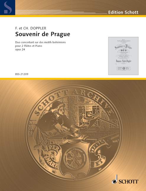 Souvenir de Prague op. 24, sur des Motifs Bohemiens, for 2 flutes and piano