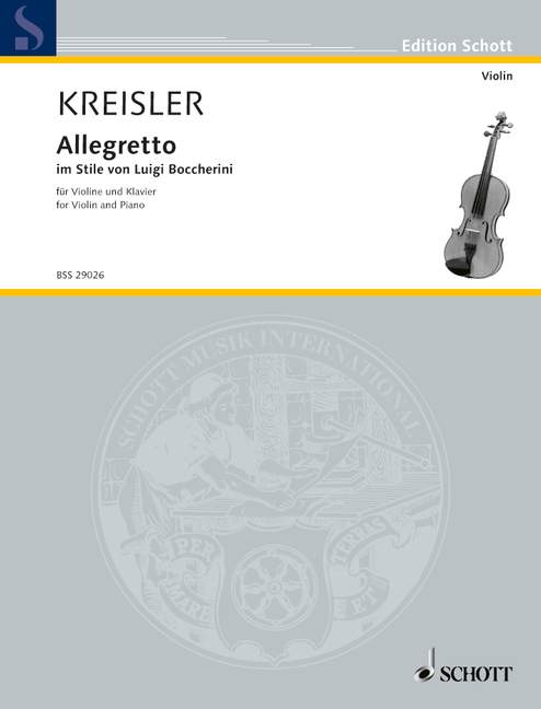 Allegretto im Stile von Luigi Boccherini No. 8, for violin and piano