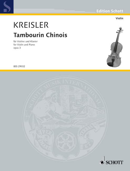 Tambourin Chinois op. 3 No. 3, for violin and piano