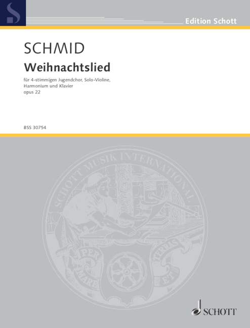 Weihnachtslieder op. 22, for children's choir, Harmonika and piano, Set of parts