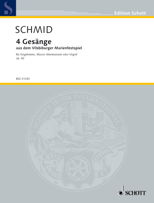 4 Gesänge op. 42, for voice and piano