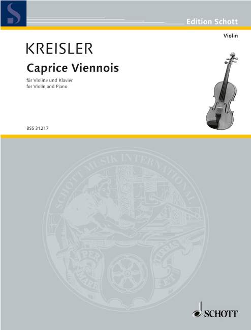 Caprice Viennois op. 2, for violin and piano