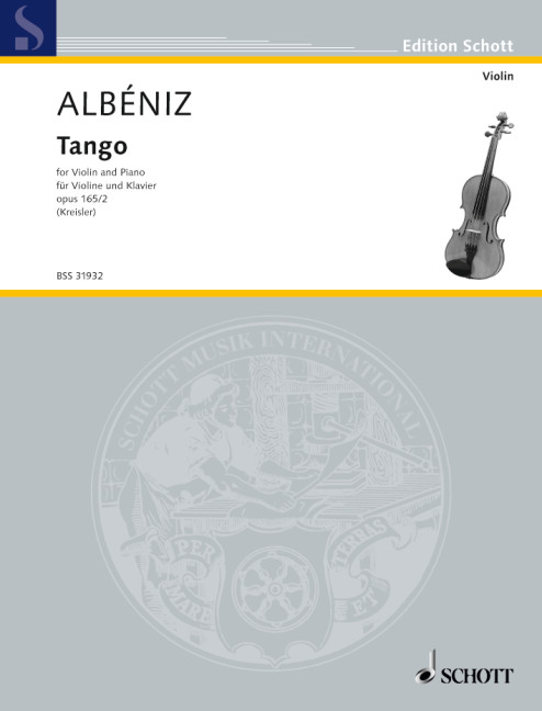 Tango op. 165/2 No. 19, for violin and piano