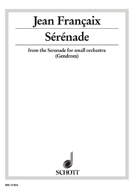 Sérénade, From the Serenade for small orchestra, for cello and piano