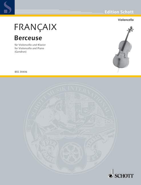 Berceuse, from the opera L'Apostrophe, for cello and piano