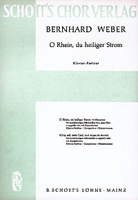 O Rhein, du heiliger Strom, for men's choir (TTBB) or mixed choir (SATTBB) a cappella or with piano or brass instruments (3.3.3.1 - Pk), Piano score