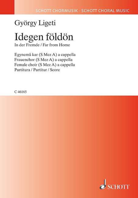 Igeden földön, (Far from home), for female choir or children's choir (SMezA), Choral score