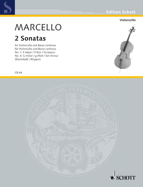 Two Sonatas, No. 1 F Major and No. 4 G Minor, for cello and basso continuo