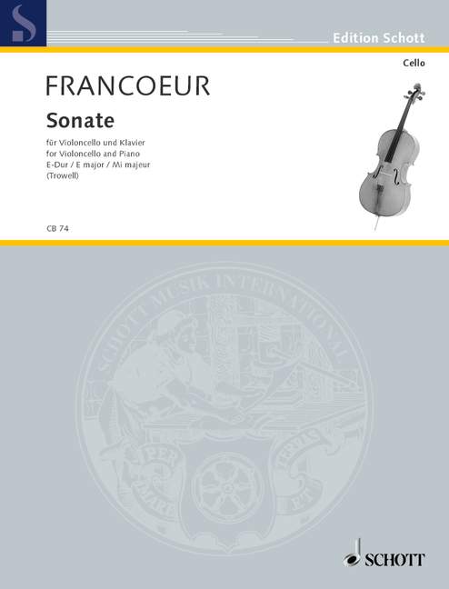 Sonata E Major, for cello and piano
