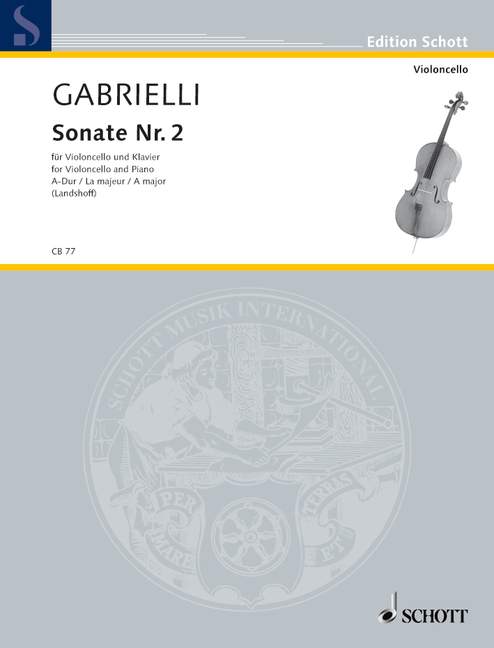 Sonata No. 2 A Major, for cello and piano