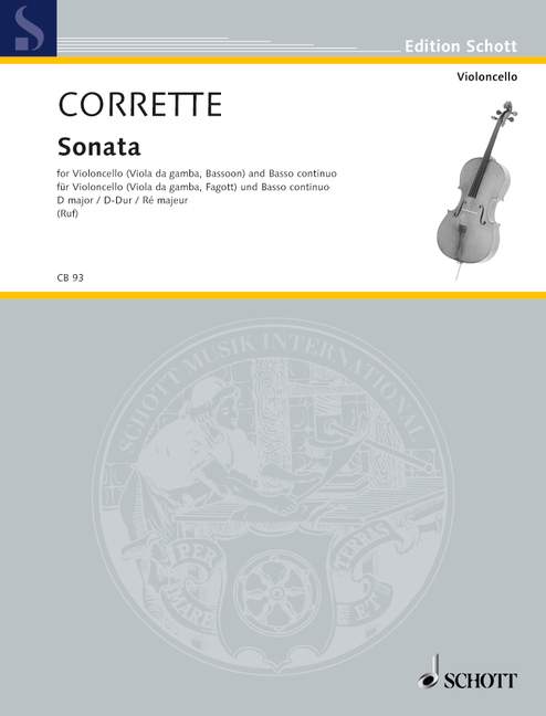 Sonata D Major op. 20/6, from Les Délices de la Solitude, for cello (bassoon, viola da gamba) and basso continuo