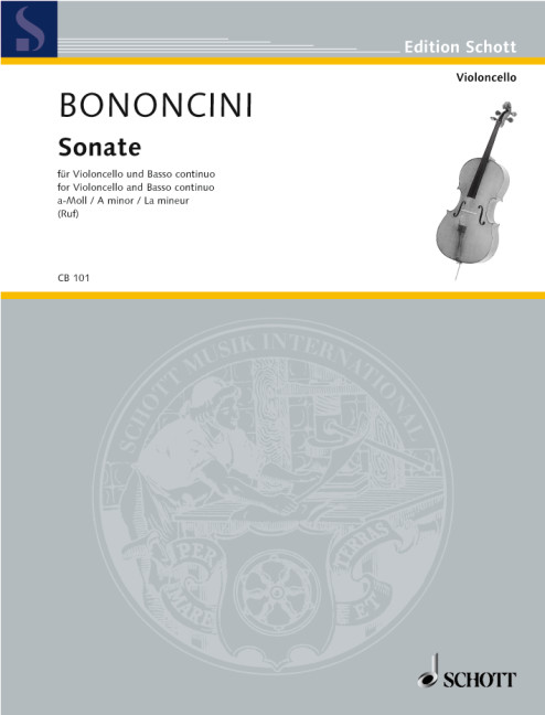 Sonata A minor, aus dem Sammeldruck: Six Solos for two ca. 1720, for Violoncello (Viola da gamba) ad libitum