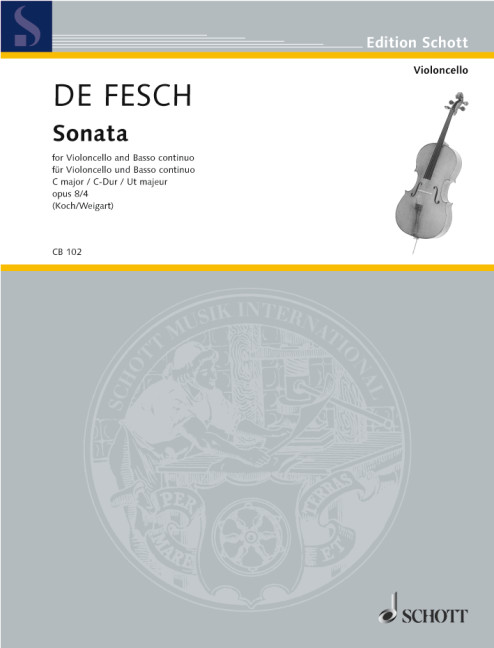 Sonata op. 8, No. 4 C Major, for cello and basso continuo