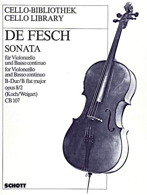 Sonata op. 8, No. 2 Bb Major, for cello and basso continuo