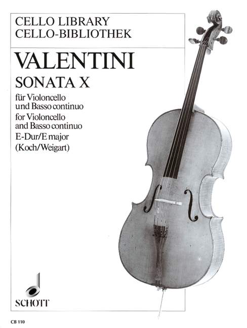 Sonata X E Major, for cello and basso continuo