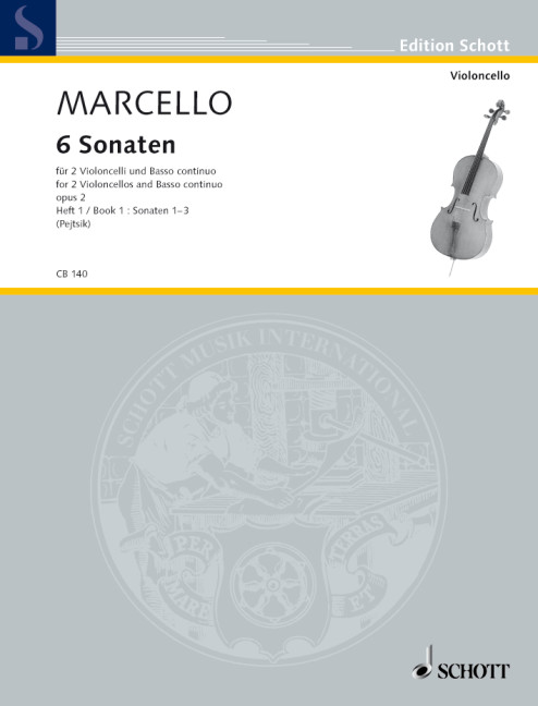 Six Sonatas, No. 1-3, for 2 cellos (viol da gamba) and basso continuo