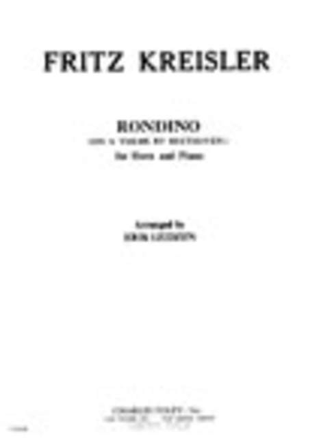 Rondino, for horn and piano