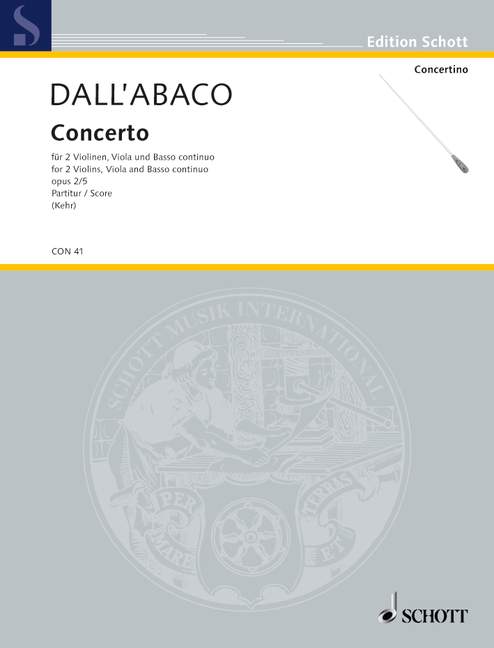 Concerto G Minor op. 2/5, for 2 violins, viola and basso continuo, Score