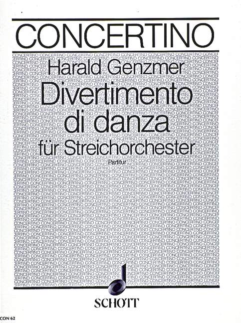 Divertimento di danza GeWV 105, for string orchestra, Score