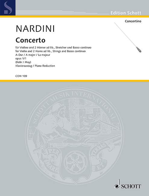 Concerto A Major op. 1/1, for 2 Hörner in A ad libitum, Conductor reduction
