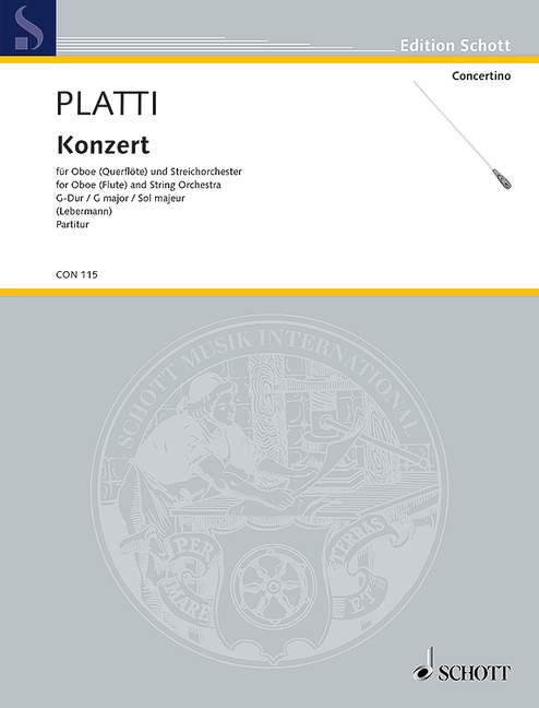 Concerto G major, for oboe (flute) and string orchestra, Score