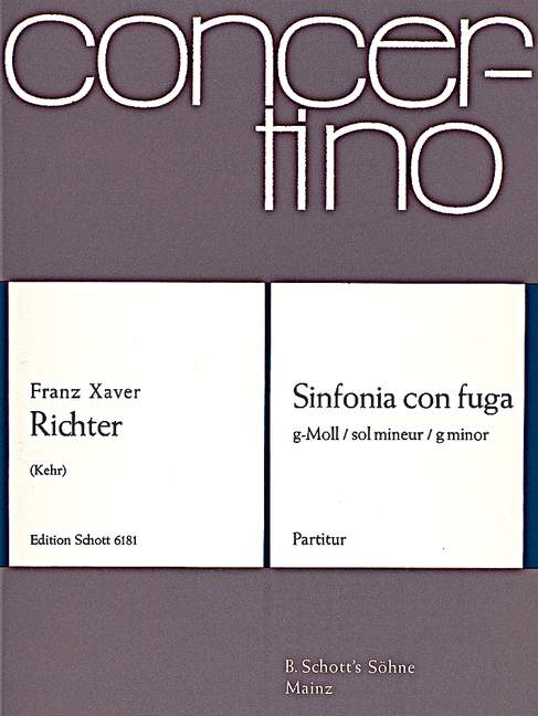 Symphony with fugue G Minor, for chamber orchestra, Score