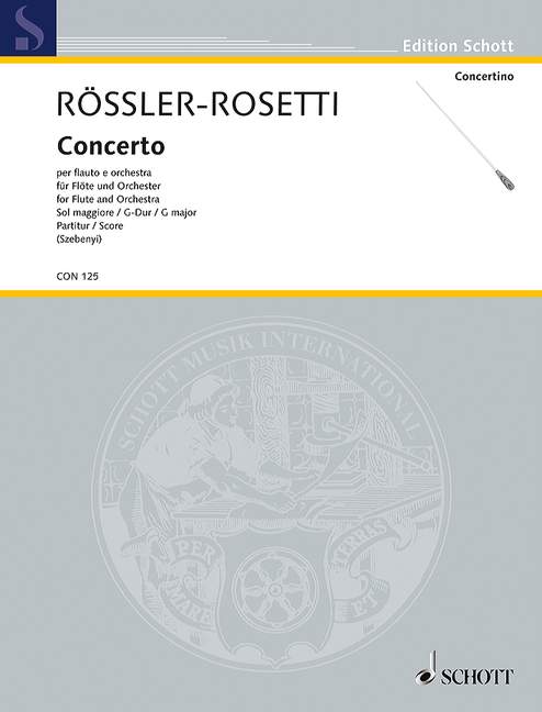 Concerto G major Murray C23, for flute and orchestra, Score