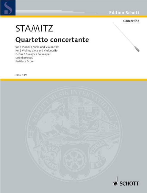 Quartet concertante G Major, for string quartet or string orchestra, Score