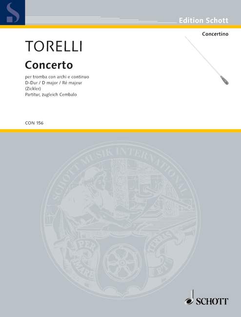Concerto D major G 9, for trumpet in D, strings and basso continuo, Score