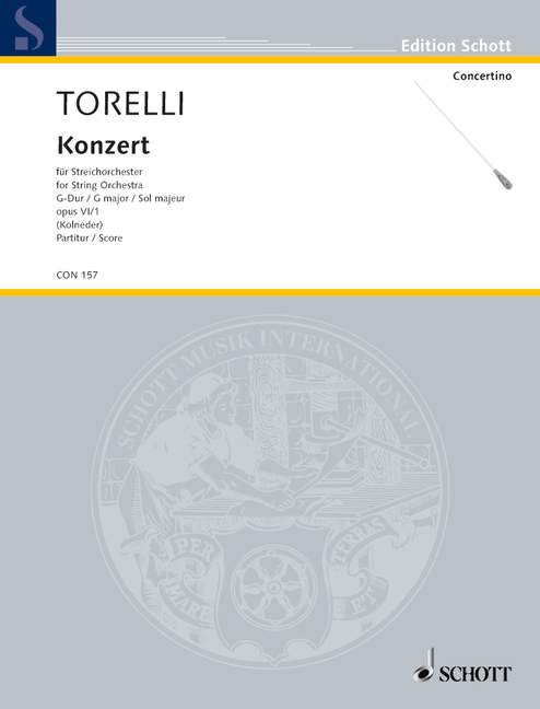 Concerto G Major op. 6/1, for string orchestra, Score