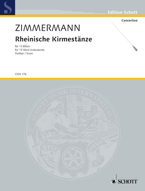 Rheinische Kirmestänze, for 13 Wind Instruments, Score
