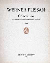 Concertino, for clarinet and string orchestra with trumpet in Bb, Score