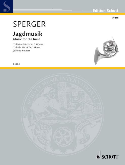 Music for the hunt, Twelve little Pieces, for 2 horns, Performing score
