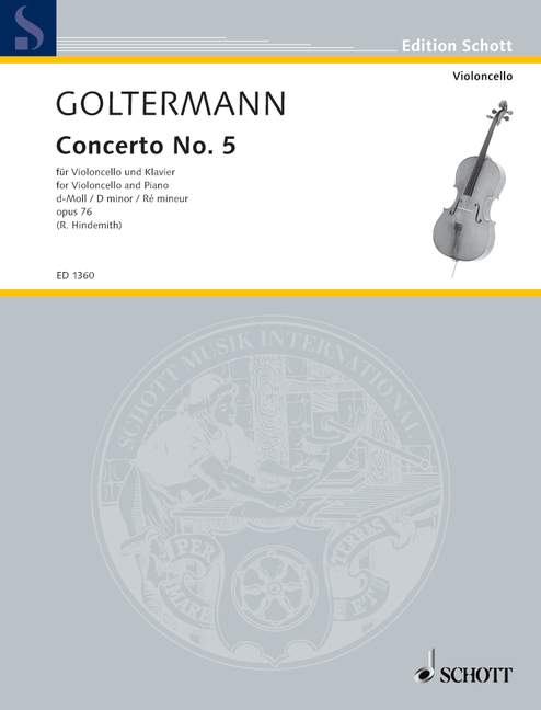 Concerto op. 76, No. 5 D Minor, for cello and piano. 9790001033039 Concerto op. 76, No. 5 D Minor, for cello and piano. 9790001033039